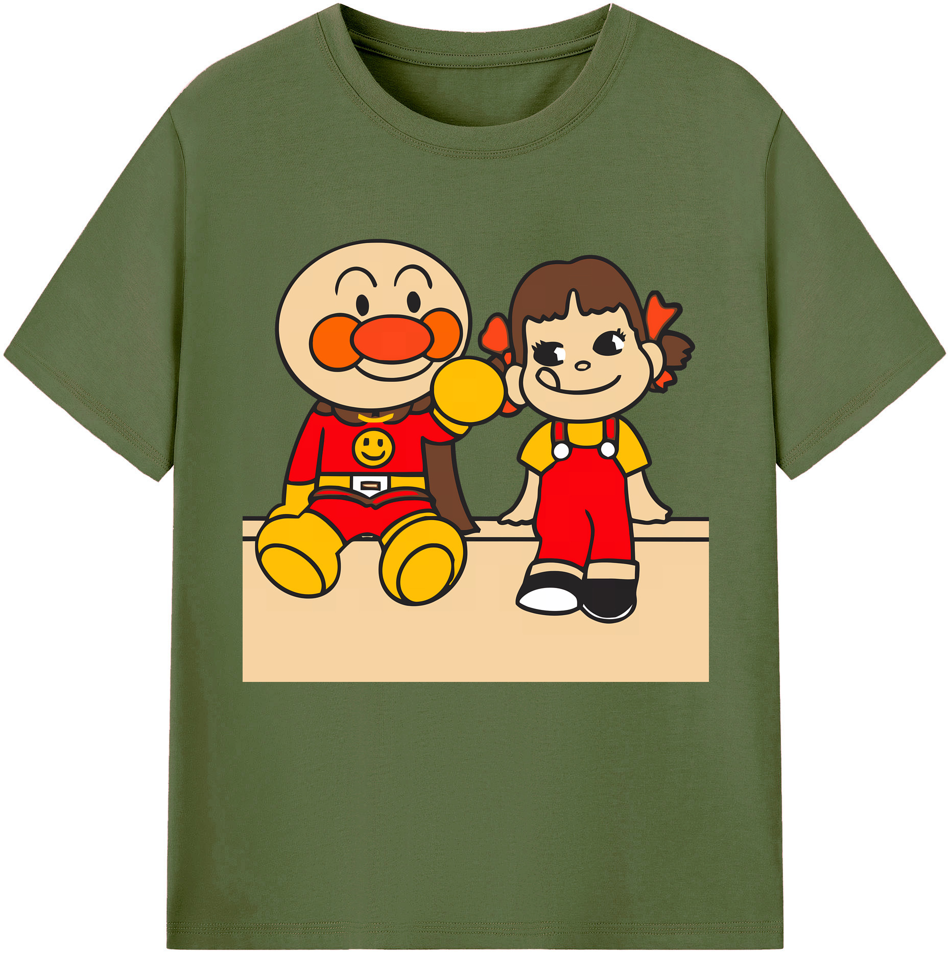 （画像用） アンパンマン Anpanman 綿100％半袖Tシャツ（フロントプリント）